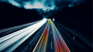 Long exposure highway night clouds - a few car free wallpaper
