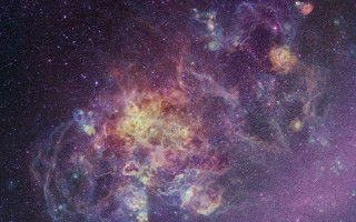 Purple star cluster sky space - a large star cluster in the sky free wallpaper for desktop