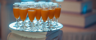 Orange juice glasses tray table - a tray free wallpaper