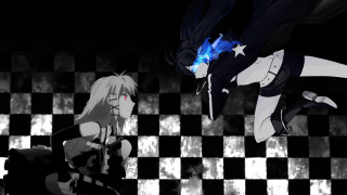 Anime characters checkered wallpaper blue - an anime drawing free wallpaper