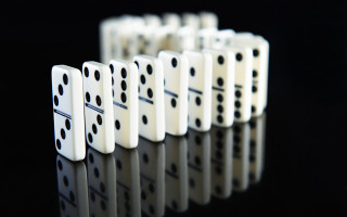Dominoes reflection precisionism chaos 3d - chaos free wallpaper