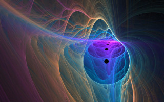 Blue black hole fractal mandelbrot - a blue object free wallpaper for desktop