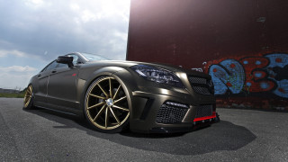 Mercedes coupe graffiti wall sunbeam - wall free wallpaper