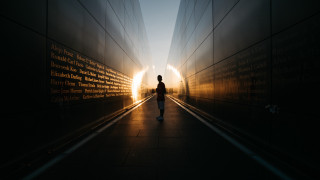 Tunnel walkway light wall reflection - darrell riche free wallpaper