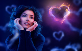 Woman heart background foreground hand - object in the foreground free wallpaper