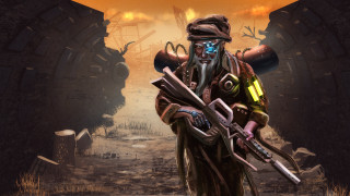 Afrofuturism man helmet gun metal - a large metal object free wallpaper