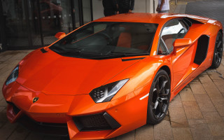 Bright orange sports car brick 2 - orange sports car free wallpaper