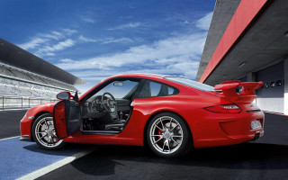 Red sports car open door 3 - its door open free wallpaper