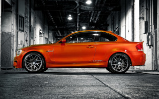 Car orange garage photorealism 3d - a garage free wallpaper