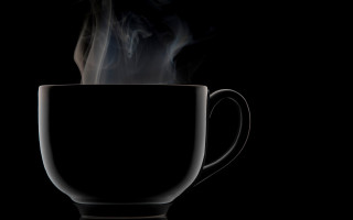 Hot coffee steam reflection minimalism - a cup free wallpaper
