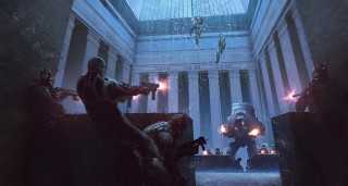 Group people room robot gun - craig mullins free wallpaper