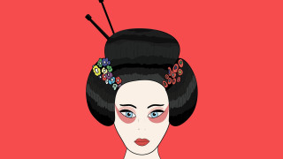 Woman flower skull hair sticks - high free wallpaper for desktop