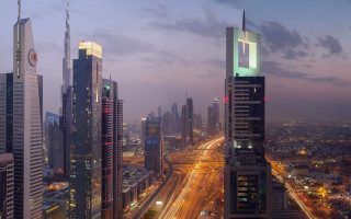 Dusk cityscape tower bridge skyline - farid mansour free wallpaper