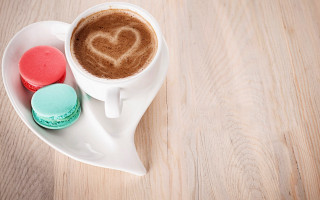 Coffee heart cookie art photography - cookie free wallpaper