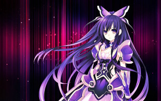 Anime girl long hair purple 5 - a purple outfit free wallpaper