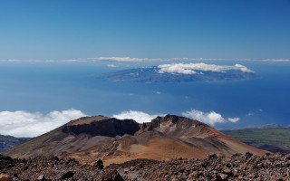 Mountain ocean clouds blue sky - murata range free wallpaper for desktop