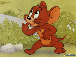Cartoon character running grass mouse - a mouse free wallpaper