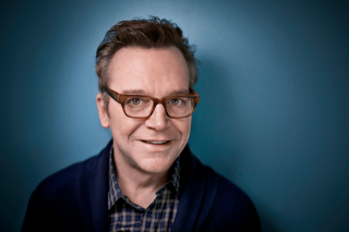 Man glasses sweater pose blue - free portrait wallpaper