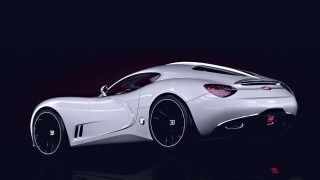 White sports car dark room 18 - a white sports car free wallpaper