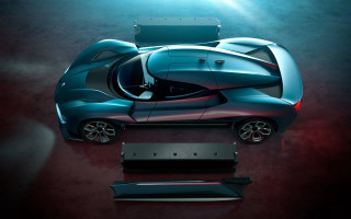 Futuristic car red blue interior - interior free wallpaper