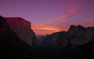 Sunset mountains clouds trees dusk - ansel adams free wallpaper for desktop
