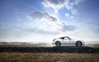 White sports car cloudy sky 20 - sunbeam free wallpaper