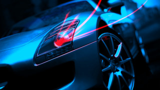 Car holography red blue glowing - the front of it free wallpaper for desktop