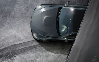 Car darkroom grayfloor blackdoor photorealism - dynamic camera angle free wallpaper