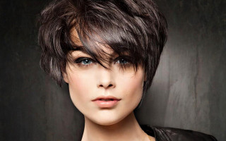 Gothic photorealistic portrait shorthair jewelry - short hair free wallpaper