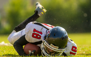 Football falling helmet field trees - his helmet free wallpaper