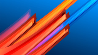 Blue red orange geometric abstract - smooth gradient free wallpaper for desktop
