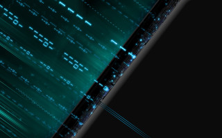 Black green background hologram girl - pattern free wallpaper for desktop