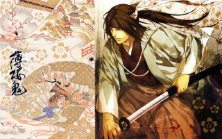 Woman sword asian art wall - shin hanga free wallpaper