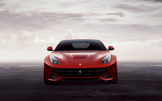 Red sports car clouds outdoor - a dark area free wallpaper