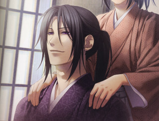 Couple people standing window curtain - a curtain free wallpaper