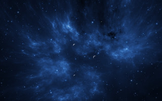 Blue black star cluster planets - a few star free wallpaper