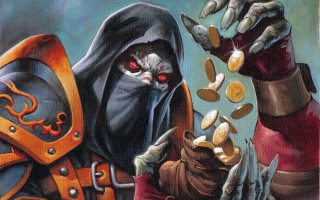 Demonic man gold coins demon - a demonic looking man free wallpaper