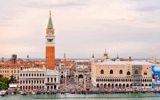 Venice renaissance mattepainting group building - canaletto free wallpaper