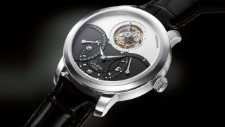 Watch black strap silver dial - zenith view free wallpaper