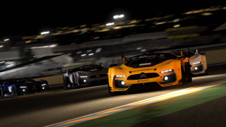 Race track night cars movement - motion free wallpaper