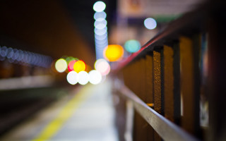 City street night blurry bokeh - objective abstraction free wallpaper
