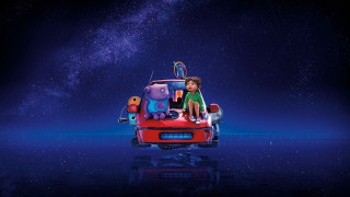 Child car stuffed animal night - top of a car free wallpaper