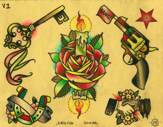 Drawing guns art illustration sketch - a sheet of paper free wallpaper