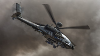 Helicopter cloudy sky pilot military - octane renderer free wallpaper