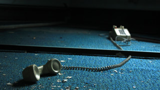 Telephone decay broken mirror cord - the floor of a room free wallpaper