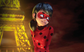 Cartoon redblackpolkadotdress eiffeltower panfuture promotional - didier mouron free wallpaper