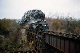 Train smoke precisionism kodachrome clark - a train track free wallpaper