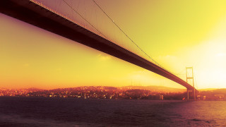 Bridge water city sky reflection - some water free wallpaper