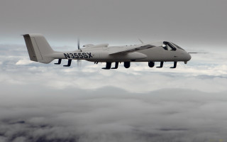 Small airplane clouds sky propeller - a propeller free wallpaper