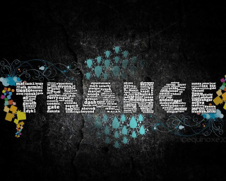 Trance black background colorful squares - a word free wallpaper